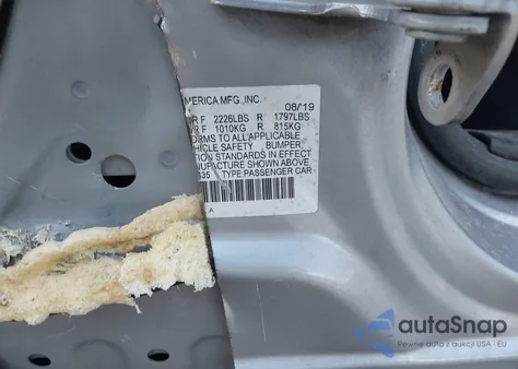 2019 Acura Ilx Premium Package/Technology Package из США, поврежденный, VIN 19UDE2F78KA013435